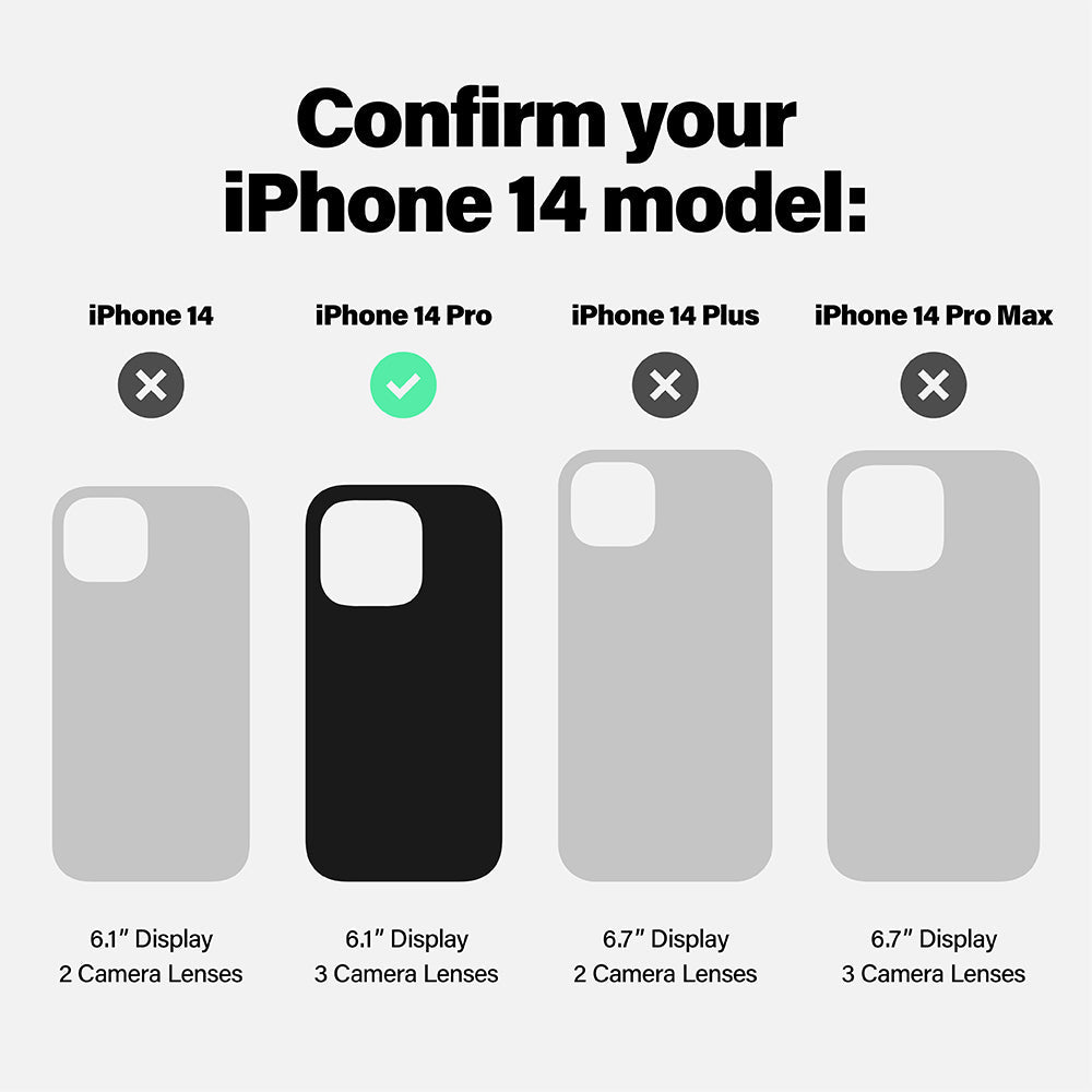 Black/Clear | Grip for MagSafe for iPhone 14 Pro - Black/Clear